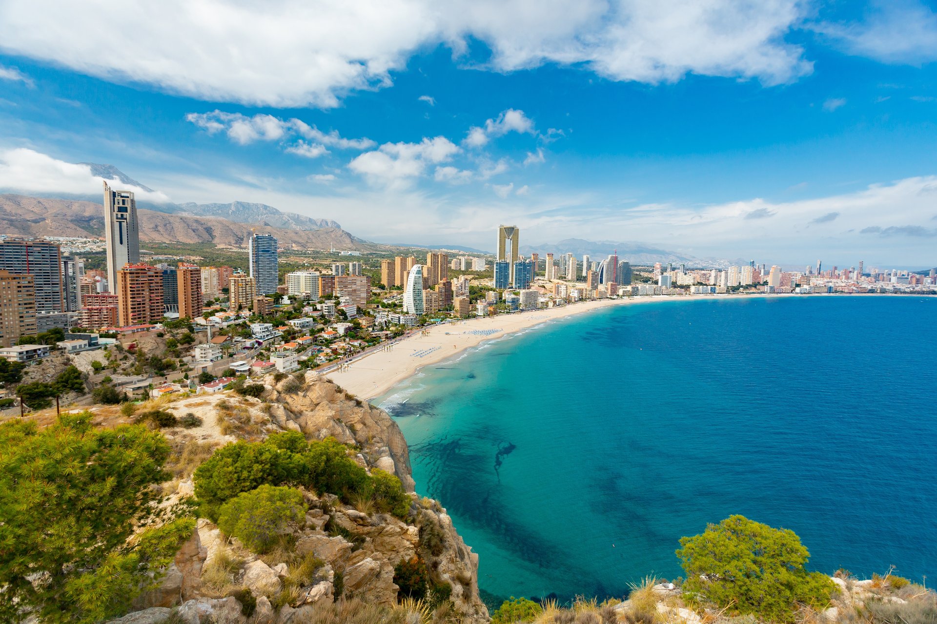 Kust en strand tijdens een bezichtigingsreis in Spanje