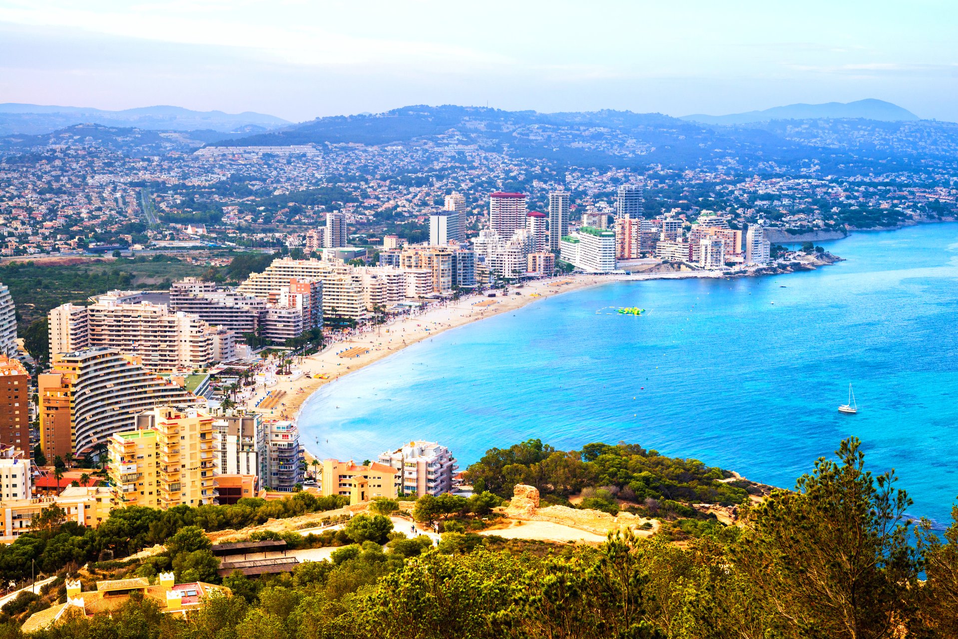 Uitzicht over de kust van Calpe